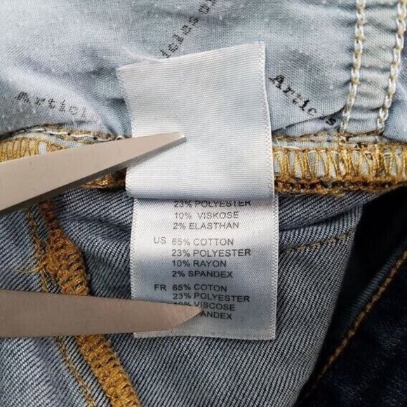 Articles of Society Womens Janis Skinny Jeans Size 26 Distressed Ripped Knee - Picture 6 of 10